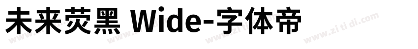 未来荧黑 Wide字体转换